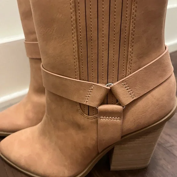Dolce Vita Tan Heel Booties - Picture 2 of 6